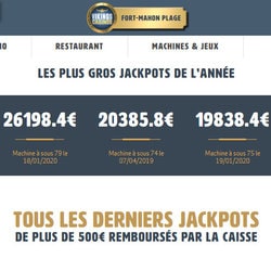 Jackpots progressifs au Casino Fort-Mahon plage